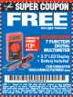 Harbor Freight FREE Coupon 7 FUNCTION DIGITAL MULTIMETER Lot No. 30756 Expired: 6/13/18 - FWP
