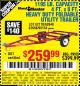 Harbor Freight Coupon 1195 LB. CAPACITY 4 FT. x 8 FT. HEAVY DUTY FOLDABLE UTILITY TRAILER Lot No. 62170/62648/62666/90154 Expired: 11/1/15 - $259.99