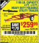 Harbor Freight Coupon 1195 LB. CAPACITY 4 FT. x 8 FT. HEAVY DUTY FOLDABLE UTILITY TRAILER Lot No. 62170/62648/62666/90154 Expired: 5/22/16 - $259.99