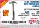Harbor Freight Coupon PITTSBURGH 16 OZ. FIBERGLASS HAMMER Lot No. 47873/69005/61262/60714 Expired: 8/1/15 - $2.99