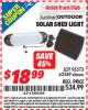 Harbor Freight ITC Coupon SOLAR SHED LIGHT Lot No. 62549/95573 Expired: 7/31/15 - $18.99