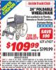 Harbor Freight ITC Coupon 24" FOLDABLE WHEELCHAIR Lot No. 67437 Expired: 11/30/15 - $109.99