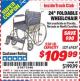 Harbor Freight ITC Coupon 24" FOLDABLE WHEELCHAIR Lot No. 67437 Expired: 1/31/16 - $79.99