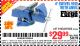 Harbor Freight Coupon 4" SWIVEL VISE WITH ANVIL Lot No. 61553/67035 Expired: 7/25/15 - $29.99