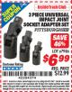 Harbor Freight ITC Coupon PITTSBURGH PRO UNIVERSAL IMPACT JOINT SET, 3-PIECE Lot No. 67986 Expired: 7/31/15 - $6.99