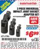 Harbor Freight ITC Coupon 3 PIECE UNIVERSAL IMPACT JOINT SOCKET ADAPTER SET Lot No. 67986 Expired: 5/31/16 - $6.99