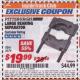 Harbor Freight ITC Coupon LARGE BEARING SEPARATOR Lot No. 3979 Expired: 5/31/17 - $19.99