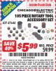 Harbor Freight ITC Coupon CHICAGO ELECTRIC 105 PC. ROTARY TOOL ACCESSORY SET Lot No. 47644 Expired: 7/31/15 - $5.99