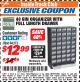 Harbor Freight ITC Coupon 40 BIN ORGANIZER WITH FULL LENGTH DRAWER Lot No. 94375 Expired: 12/31/17 - $12.99