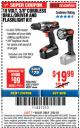 Harbor Freight ITC Coupon 18 VOLT CORDLESS 3/8" DRILL/DRIVER AND FLASHLIGHT KIT Lot No. 68287/69652/62869/62872 Expired: 3/8/18 - $19.99