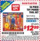Harbor Freight ITC Coupon 56 PIECE TOY POWER TOOL SET Lot No. 60476 Expired: 7/31/15 - $12.99