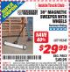 Harbor Freight ITC Coupon CENTRAL MACHINERY 30 IN. MAGNETIC SWEEPER WITH WHEELS Lot No. 93245 Expired: 7/31/15 - $29.99