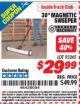 Harbor Freight ITC Coupon CENTRAL MACHINERY 30 IN. MAGNETIC SWEEPER WITH WHEELS Lot No. 93245 Expired: 9/30/15 - $29.99