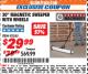 Harbor Freight ITC Coupon CENTRAL MACHINERY 30 IN. MAGNETIC SWEEPER WITH WHEELS Lot No. 93245 Expired: 9/30/17 - $29.99