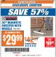 Harbor Freight ITC Coupon CENTRAL MACHINERY 30 IN. MAGNETIC SWEEPER WITH WHEELS Lot No. 93245 Expired: 12/12/17 - $29.99