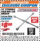 Harbor Freight ITC Coupon 14" STOWABLE FOUR-WAY LUG WRENCH Lot No. 95932 Expired: 11/30/17 - $8.99