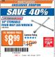 Harbor Freight ITC Coupon 14" STOWABLE FOUR-WAY LUG WRENCH Lot No. 95932 Expired: 2/6/18 - $8.99