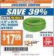 Harbor Freight ITC Coupon 3/8" x 50 FT. PVC/RUBBER AIR HOSE Lot No. 60358/62256 Expired: 12/19/17 - $17.99