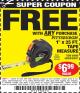 Harbor Freight FREE Coupon 1" X 25 FT. TAPE MEASURE Lot No. 69080/69030/69031 Expired: 7/16/15 - FWP