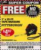 Harbor Freight FREE Coupon 1" X 25 FT. TAPE MEASURE Lot No. 69080/69030/69031 Expired: 4/18/17 - NPR