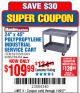 Harbor Freight Coupon 24" X 36" TWO SHELF INDUSTRIAL POLYPROPYLENE SERVICE CART Lot No. 69444/62703/92862 Expired: 11/6/17 - $109.99