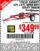 Harbor Freight Coupon 1720 LB. CAPACITY 4 FT. X 8 FT. SUPER DUTY UTILITY TRAILER Lot No. 62647/62671/64653 Expired: 8/31/15 - $349.99