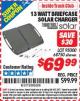 Harbor Freight ITC Coupon 13 WATT BRIEFCASE SOLAR CHARGER Lot No. 68750 Expired: 8/31/15 - $69.99