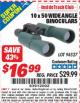 Harbor Freight ITC Coupon 10 X 50 WIDE ANGLE BINOCULARS Lot No. 94527 Expired: 8/31/15 - $16.99