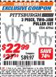 Harbor Freight ITC Coupon 3 PIECE TWO JAW PULLER SET Lot No. 40966 Expired: 7/31/17 - $22.99