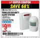 Harbor Freight ITC Coupon WIRELESS SECURITY ALERT SYSTEM Lot No. 61910 / 62447 / 90368 Expired: 1/29/17 - $9.99