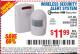 Harbor Freight Coupon WIRELESS SECURITY ALERT SYSTEM Lot No. 61910 / 62447 / 90368 Expired: 7/17/15 - $11.99