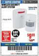 Harbor Freight Coupon WIRELESS SECURITY ALERT SYSTEM Lot No. 61910 / 62447 / 90368 Expired: 3/18/18 - $9.99