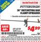 Harbor Freight ITC Coupon 36" RATCHETING BAR CLAMP/SPREADER Lot No. 46812/62124 Expired: 1/31/16 - $4.99