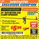 Harbor Freight ITC Coupon 36" RATCHETING BAR CLAMP/SPREADER Lot No. 46812/62124 Expired: 12/31/17 - $5.99