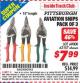 Harbor Freight ITC Coupon AVIATION SNIPS PACK OF 3 Lot No. 69000/62157 Expired: 8/31/15 - $7.99