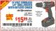 Harbor Freight Coupon 18 VOLT CORDLESS 3/8" DRILL/DRIVER WITH KEYLESS CHUCK Lot No. 68239/69651/62868/62873 Expired: 8/5/15 - $15.99