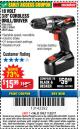 Harbor Freight Coupon 18 VOLT CORDLESS 3/8" DRILL/DRIVER WITH KEYLESS CHUCK Lot No. 68239/69651/62868/62873 Expired: 11/22/17 - $15.99
