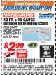Harbor Freight ITC Coupon 12 ft. x 16 GAUGE INDOOR EXTENSION CORD Lot No. 60288/61997/37477 Expired: 12/31/17 - $2.99