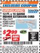 Harbor Freight ITC Coupon 12 ft. x 16 GAUGE INDOOR EXTENSION CORD Lot No. 60288/61997/37477 Expired: 12/31/17 - $2.99