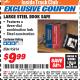 Harbor Freight ITC Coupon LARGE STEEL BOOK SAFE Lot No. 95814 Expired: 3/31/18 - $9.99