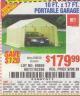 Harbor Freight Coupon COVERPRO 10 FT. X 17 FT. PORTABLE GARAGE Lot No. 62859, 63055, 62860 Expired: 6/15/15 - $179.99