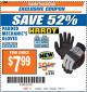 Harbor Freight ITC Coupon PADDED MECHANICS GLOVES Lot No. 62424/62423/62425 Expired: 9/5/17 - $7.99