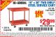 Harbor Freight Coupon 30 IN. X 16 IN. TWO SHELF STEEL SERVICE CART Lot No. 05107/60390 Expired: 6/1/15 - $29.99