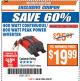 Harbor Freight ITC Coupon 400 WATT CONTINUOUS/800 WATT PEAK POWER INVERTER Lot No. 66814/61479 Expired: 3/20/18 - $19.99