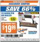 Harbor Freight ITC Coupon 23 GUAGE PIN NAILER Lot No. 60241/60664/68022 Expired: 4/4/17 - $19.99