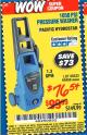 Harbor Freight Coupon 1650 PSI PRESSURE WASHER Lot No. 68333/69488 Expired: 5/21/16 - $76.54