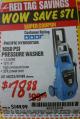 Harbor Freight Coupon 1650 PSI PRESSURE WASHER Lot No. 68333/69488 Expired: 4/30/16 - $78.88
