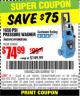 Harbor Freight Coupon 1650 PSI PRESSURE WASHER Lot No. 68333/69488 Expired: 9/25/16 - $74.99
