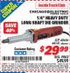Harbor Freight ITC Coupon 1/4" HEAVY DUTY LONG SHAFT DIE GRINDER Lot No. 60656/44141 Expired: 9/30/15 - $29.99