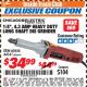 Harbor Freight ITC Coupon 1/4" HEAVY DUTY LONG SHAFT DIE GRINDER Lot No. 60656/44141 Expired: 7/31/17 - $34.99